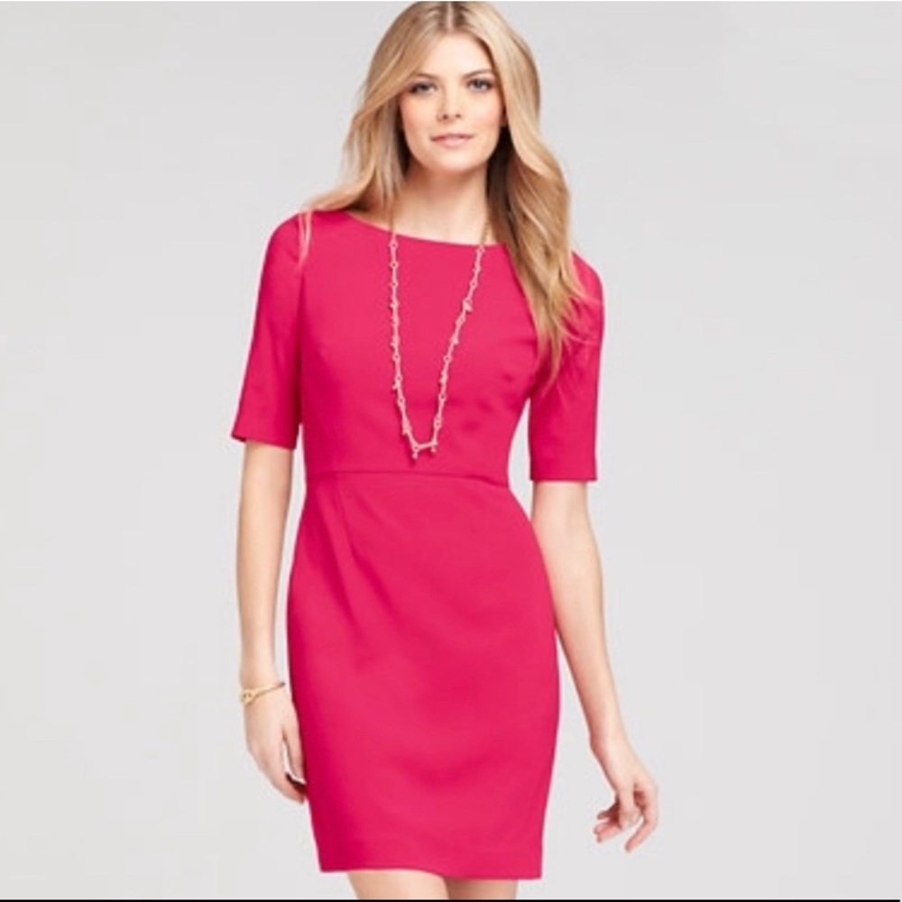 ANN TAYLOR Petite Fuschia Sheath Dress